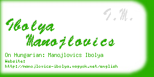 ibolya manojlovics business card